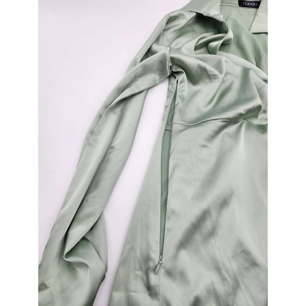 Dirty Martini Long Sleeve Pale Green Mini Dress by Cider Women's Size Large - Picture 7 of 11